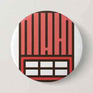 brick 7.5 cm round badge