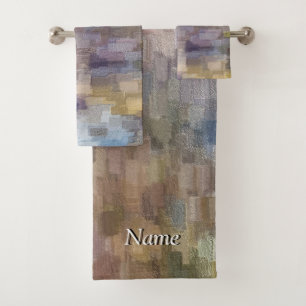 Brick Abstract Winter Fall Bathroom Set