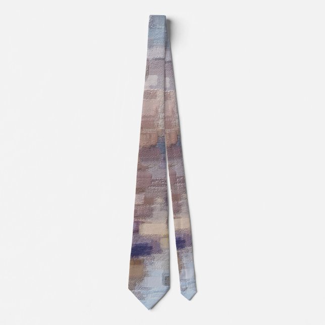 Brick Abstract Winter Fall Neck Tie (Front)