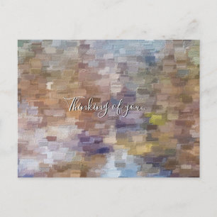 Brick Abstract Winter Fall Thinking Of U Postcard