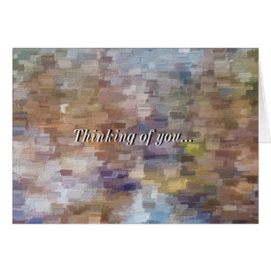 Brick Abstract Winter Fall Thinking of You Card