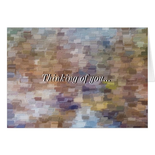 Brick Abstract Winter Fall Thinking of You Card (Front Horizontal)