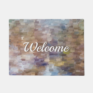 Brick Abstract Winter Fall Welcome Doormat