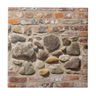 Brick and stone wall tile