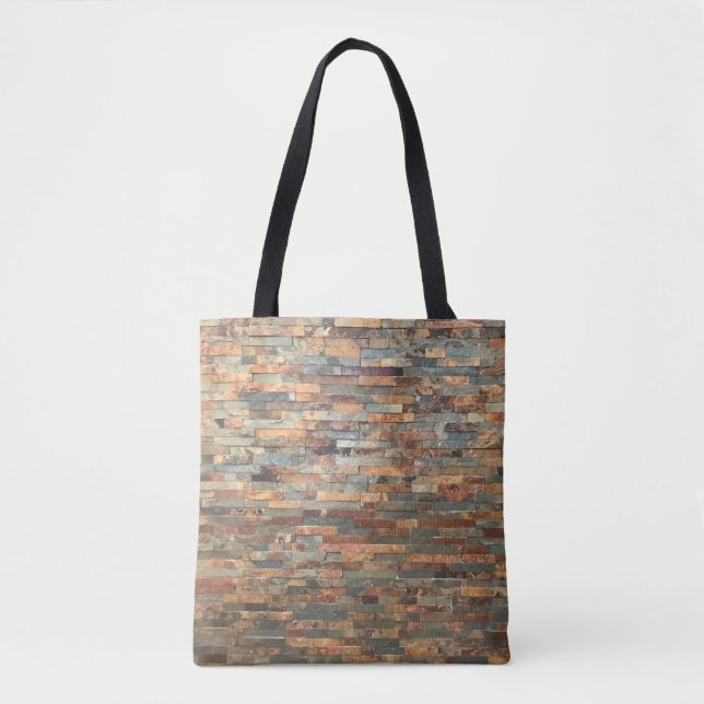 brick and wood tote bag (Front)