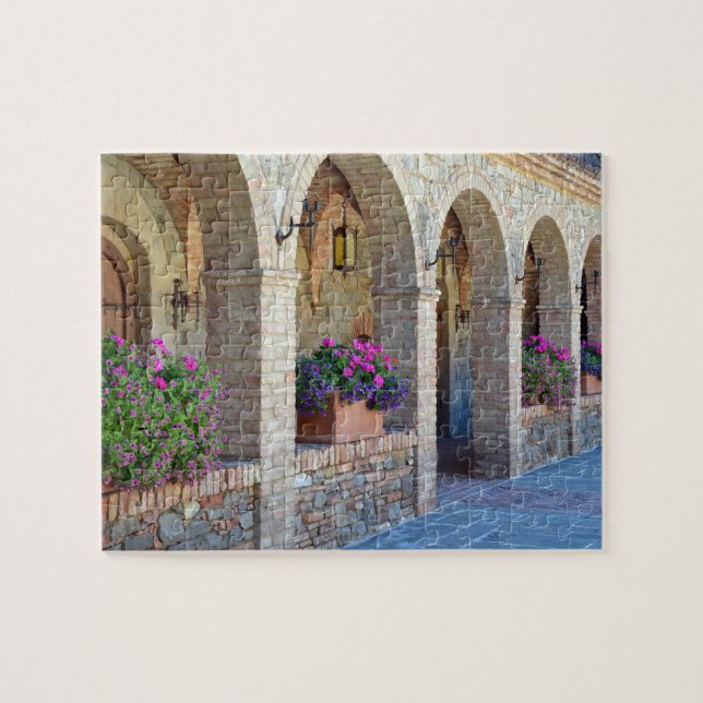 Brick archway patio garden jigsaw puzzle (Horizontal)