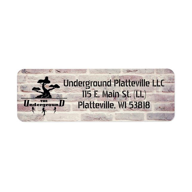 Brick Background Business Logo and address (Front)