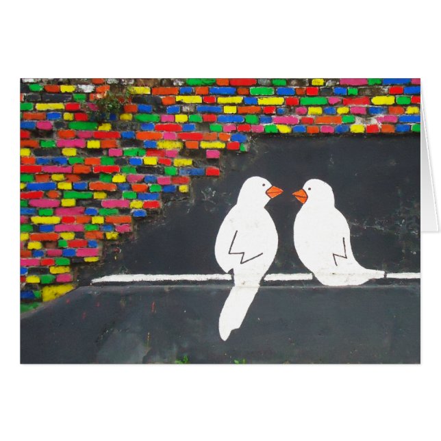 brick bird wall : graffiti wall (Front Horizontal)