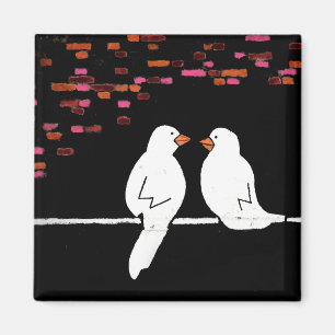 brick bird wall : graffiti wall magnet