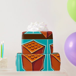 Brick Block Fun Building Toy Wrapping Paper