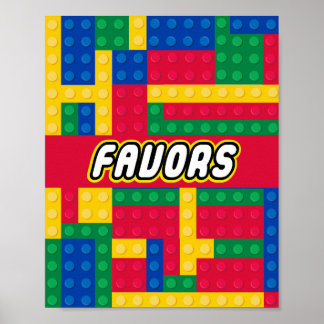 Brick Builder Birthday Party FAVOR SIGN