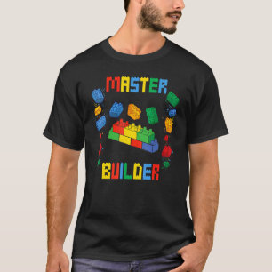 Brick Builder Blocks Building Master Builder Toys  T-Shirt