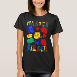 Brick Builder Blocks Master Builder Boys Girls Kid T-Shirt