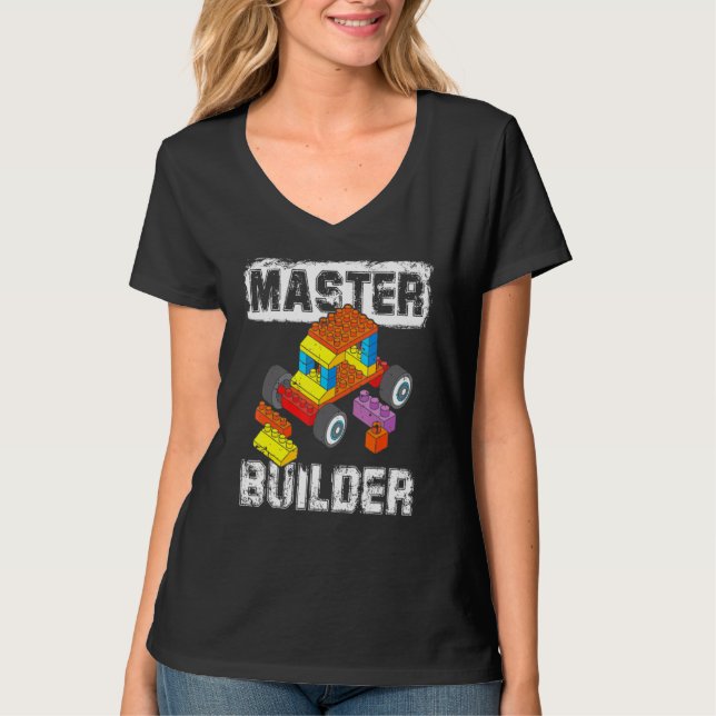 Brick Builder Blocks Master Builder Kid Toy Boys G T-Shirt (Front)