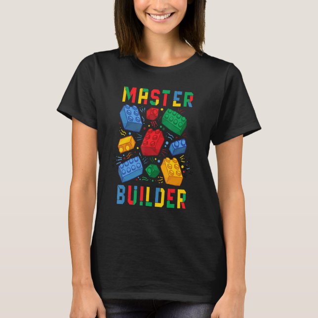 Brick Builder Blocks Master Builder T-Shirt (Front)