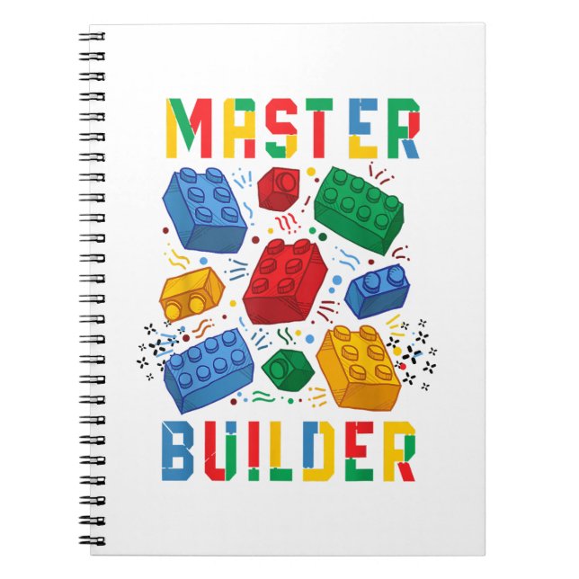 Brick Builder Funny Blocks Building Master Builder Notebook (Front)