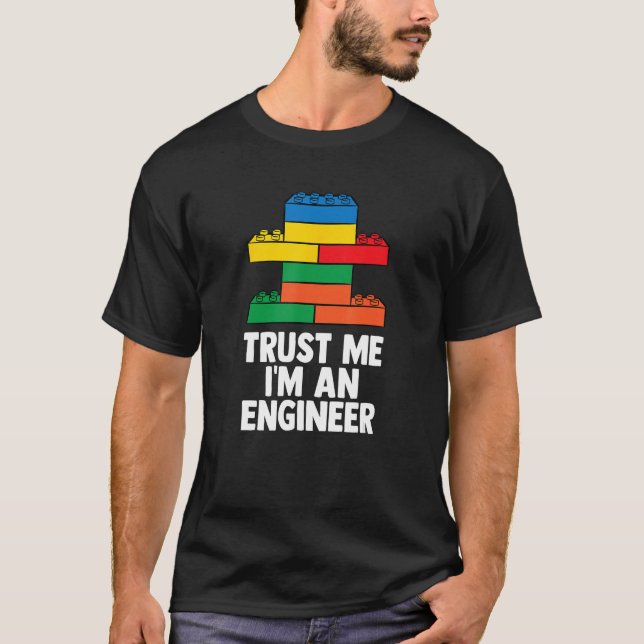 Brick Builder Funny Blocks Building Master Builder T-Shirt (Front)