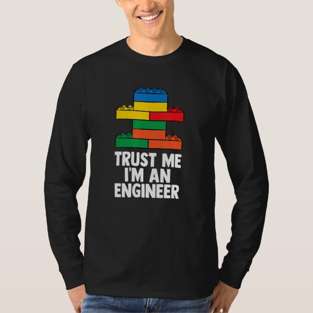 Brick Builder Funny Blocks Building Master Builder T-Shirt (Front)