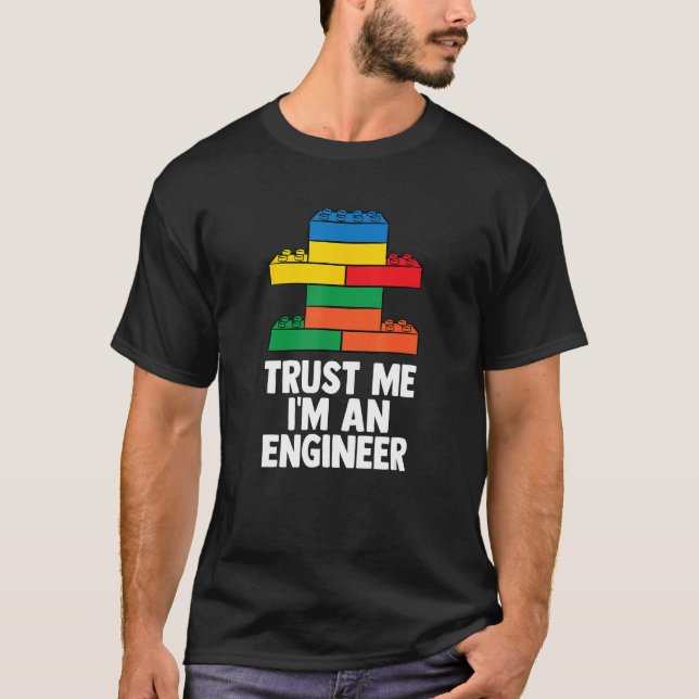 Brick Builder Funny Blocks Building Master Builder T-Shirt (Front)