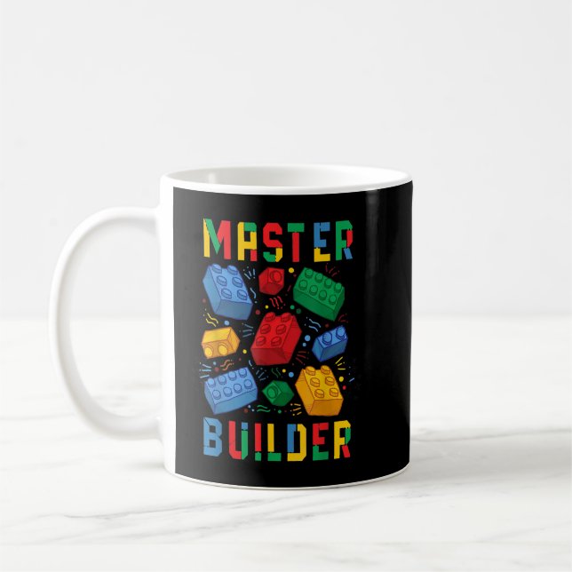 Brick Builder Funny Blocks Master Builder Coffee Mug (Left)