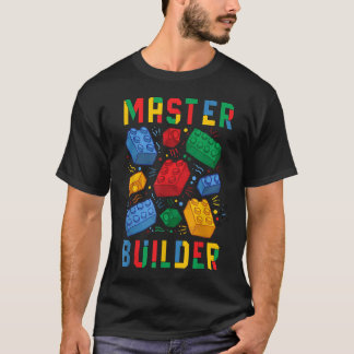 Brick Builder Funny Blocks Master Builder T-Shirt