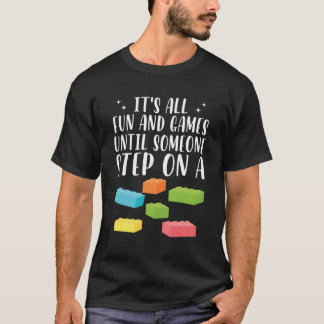 Brick Builder Funny Building Blocks T-Shirt