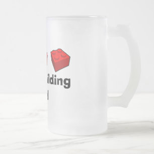 Brick Building Fuel Frosted Glass Beer Mug