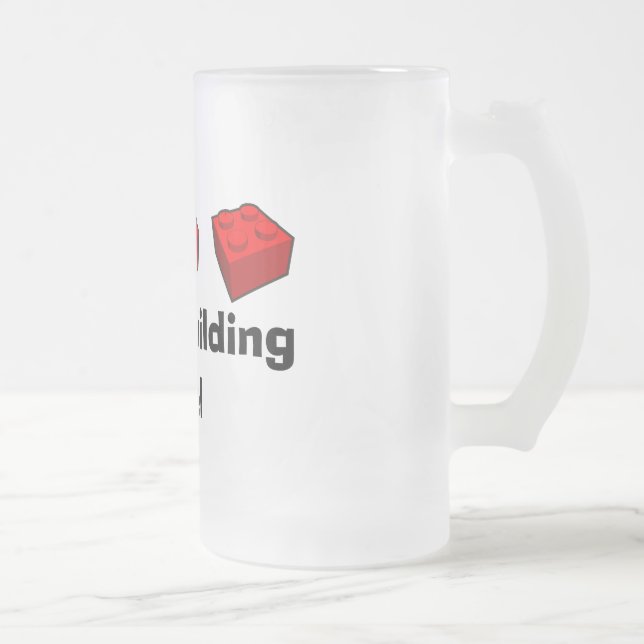 Brick Building Fuel  Frosted Glass Beer Mug (Right)