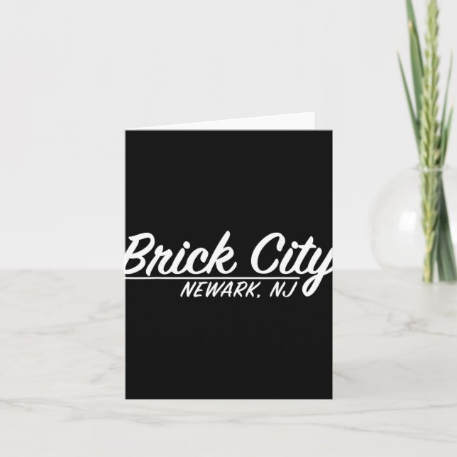 Brick City Newark Nj City New Jersey Hometown Retr Card (Front)