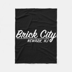 Brick City Newark Nj City New Jersey Hometown Retr Fleece Blanket