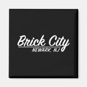 Brick City Newark Nj City New Jersey Hometown Retr Magnet