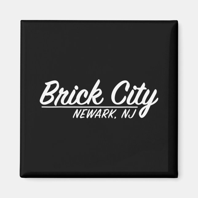 Brick City Newark Nj City New Jersey Hometown Retr Magnet (Front)