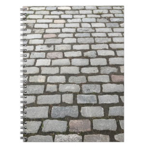 Brick Cobblestone Street Pathway Nature Photograph Notebook
