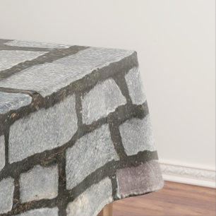 Brick Cobblestone Street Pathway Nature Photograph Tablecloth