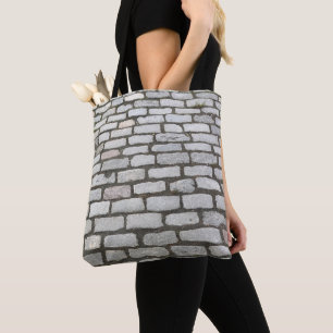 Brick Cobblestone Street Pathway Nature Photograph Tote Bag