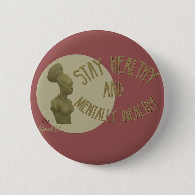 Brick colour Stay healthy button (Front)