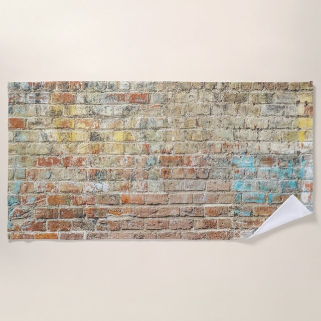 Brick Design Beach Towel (Front)