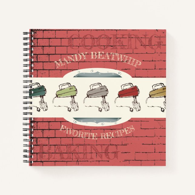 Brick electric beaters cookbook recipe notebook (Front)
