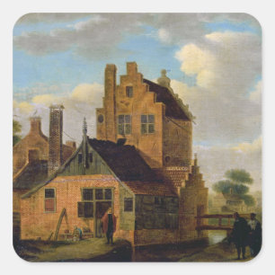 Brick Houses Square Sticker