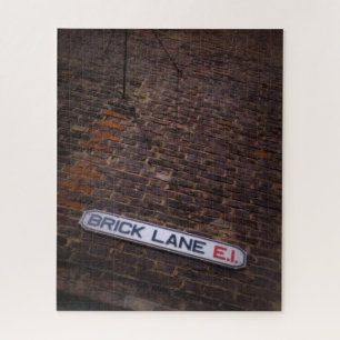 Brick Lane - London Street Sign - 16x20 - 520 pc Jigsaw Puzzle