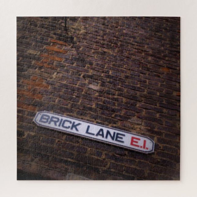 Brick Lane - London Street Sign - 20x20 - 676 pcs Jigsaw Puzzle (Vertical)