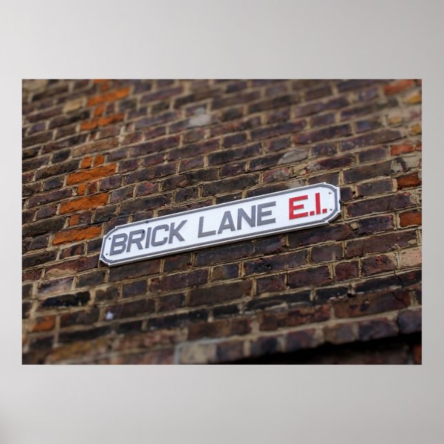 Brick Lane - London - Street Sign - Poster (Front)