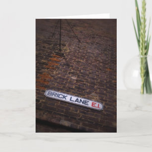 Brick Lane - Street Sign - Greeting Card