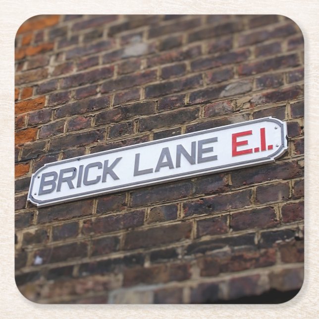 Brick Lane - Street Sign - London - Coaster (Front)