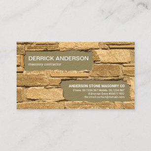 Brick Laying Renovation Construction Builder Business Card