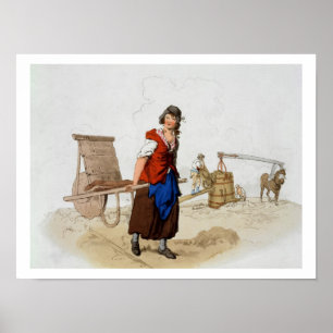 Brick Maker, from 'Costume of Great Britain', publ Poster
