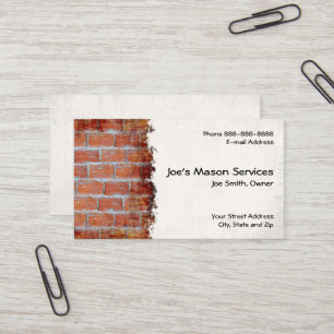 Brick Mason Masonry Construction Business Card