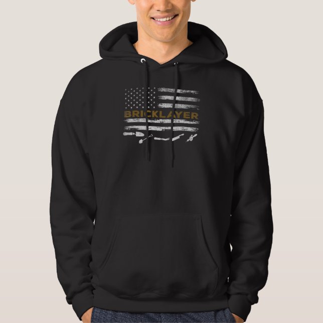 Brick Mason  Quote Bricklayer Masonry Construction Hoodie (Front)