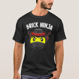 Brick Ninja Master Builder Bricks Building Blocks T-Shirt