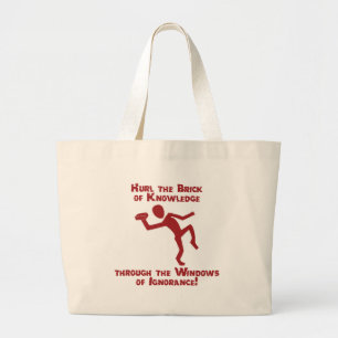 Brick Of Knowledge Large Tote Bag